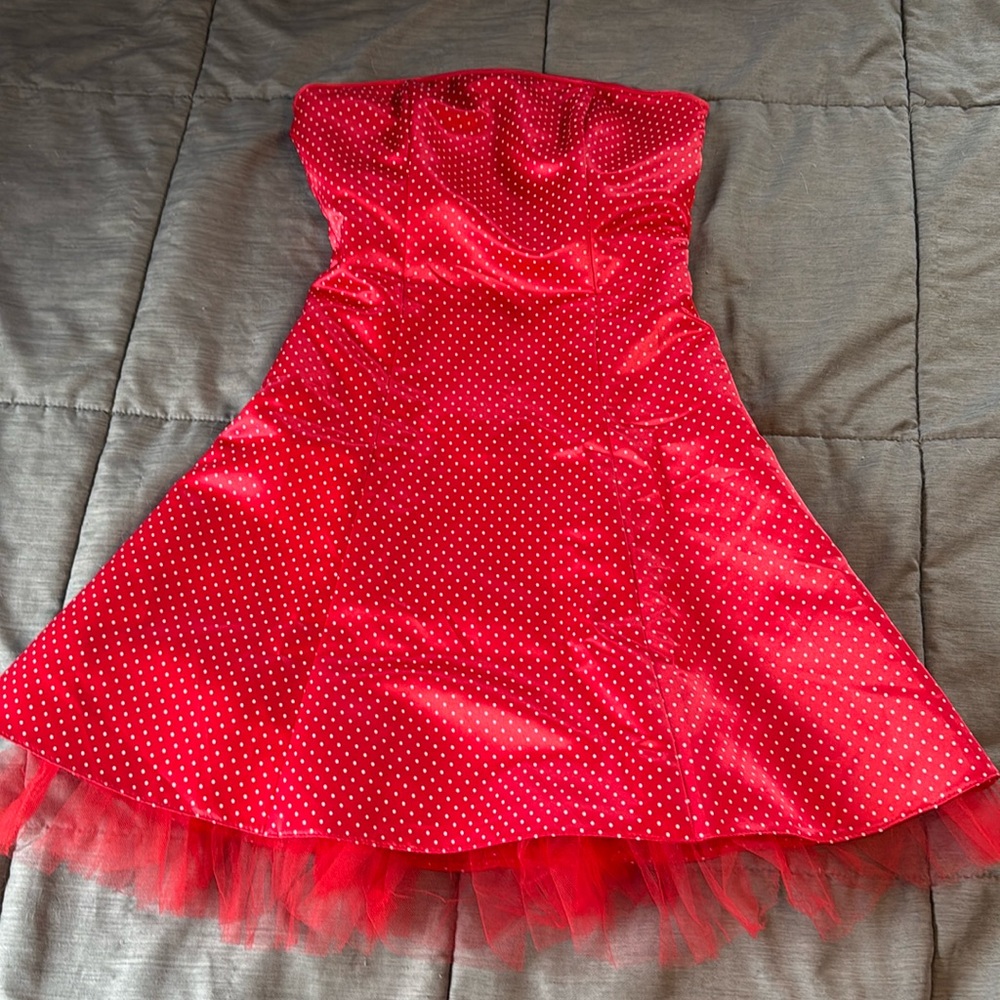 Jessica McClintock Gunne Sax Red polka dot dress